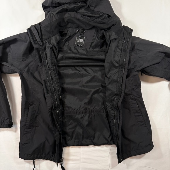 The North Face HyVent Black Waterproof Hooded Rain Jacket Womens XL - Picture 8 of 12